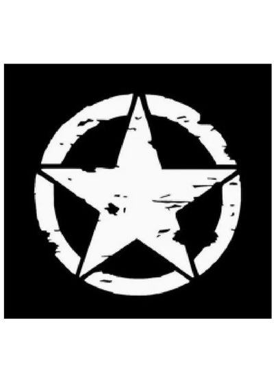 Buy Automotive Body Sticker Motorcycle Star Pattern Adhesive Vinyl Sticker WHITE in UAE