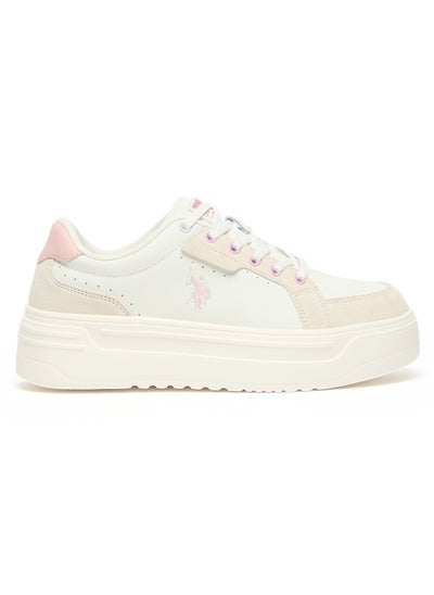 Buy Women's Platform Sneakers with Pink Logo - Stylish Lace-Up Design with Comfort Cushioned Sole for Everyday Wear in UAE