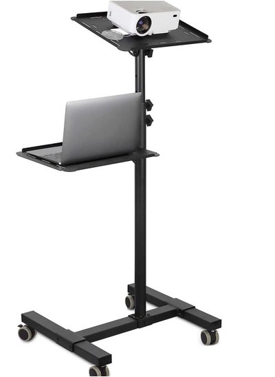 Buy Adjustable Projector and Laptop Floor Stand Trolley in UAE