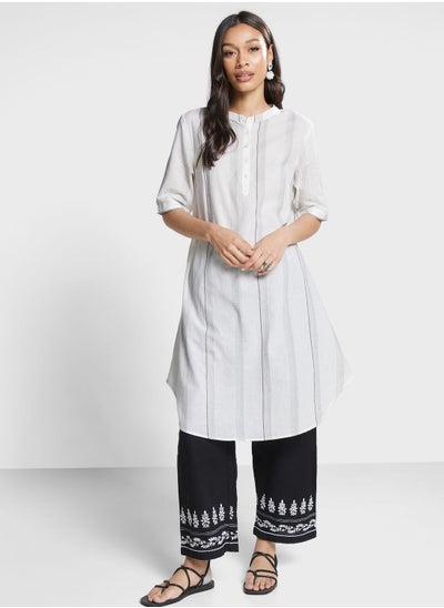 Buy Striped Crew Neck Kurti in UAE