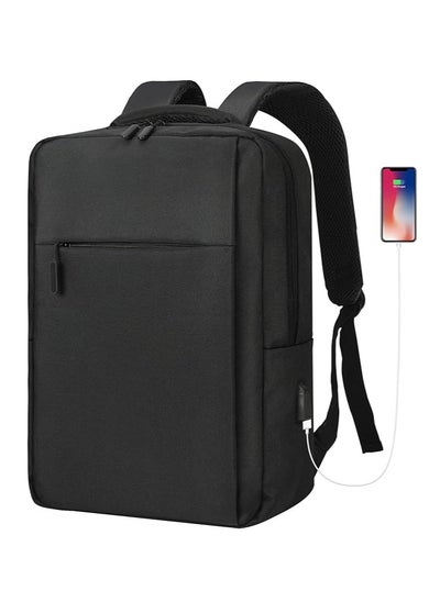 Buy Best Selling Laptop Backpack for Men Women with Computer Pocket Waterproof Backpack with USB Charging Port - Black in Egypt