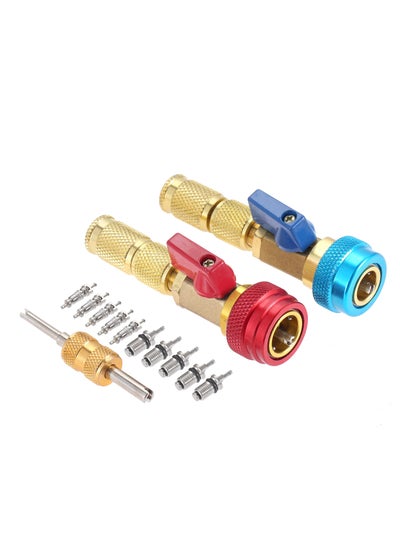 Buy R134A Valve Core Quick Remover Installer, High Low Pressure Valve Core Remover Tools Kit for R13A Refrigerant Air Conditioner System in Saudi Arabia