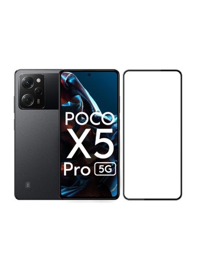 Buy 5D Tempered Glass Screen Protector For Xiaomi Poco X5 Pro 5G _ Black in Egypt