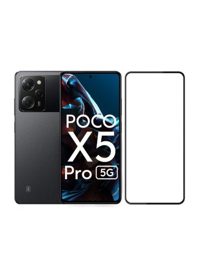 Buy 5D Tempered Glass Screen Protector For Xiaomi Poco X5 Pro 5G _ Black in Egypt