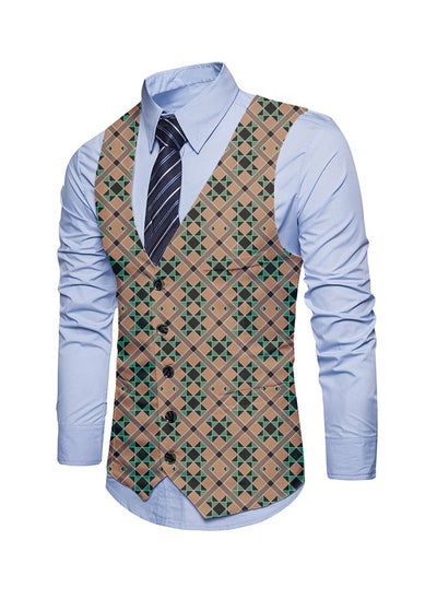 اشتري New Fashionable Personalized Printed Men's Suit Vest في السعودية