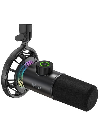 Buy K658 USB Dynamic RGB Gaming Podcast Microphone, with Tap-to-Mute Button, Cardioid Mic with Headphone Jack for Streaming in Egypt