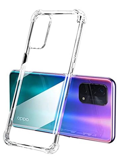 Buy Silicone Transparent TPU Gorilla Anti-shock Shockproof Corners Case for Oppo A55 - Clear in Egypt