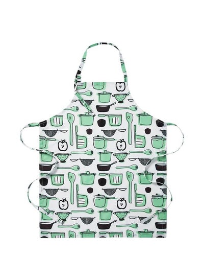 Buy Apron, White/Green/Patterned, 69X85 Cm in Saudi Arabia