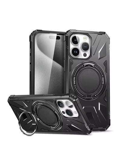 Buy SHIELD EGYPT For iPhone 14 Pro Max Case Mag-Safe Magnetic Shockproof Phone Case with Ring Holder (Black) in Egypt