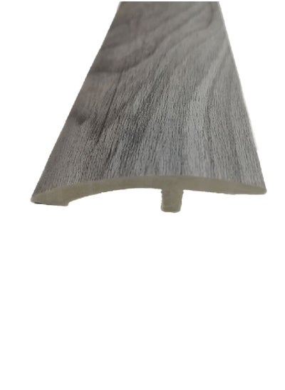 Buy Interior Laminate Flooring Decoration PVC Wooden T-Reducer Grey 1 x 5.5 x 291 cm JF-R55-7175 in Saudi Arabia