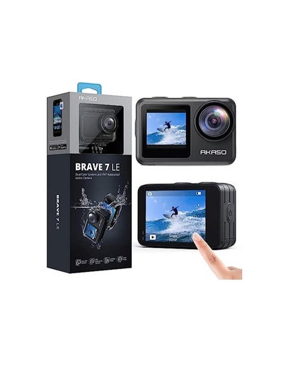 Buy AKASO Brave 7 LE 4K30FPS 20MP WiFi Action Camera with Touch Screen Vlog Camera EIS 2.0 Remote Control 131 Feet Underwater Camera with 2X 1350mAh Batteries in Saudi Arabia