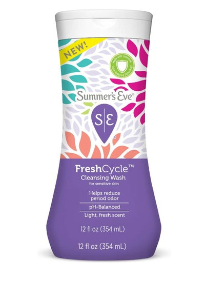 Buy Summer's Eve FreshCycle Cleansing Wash, Reduces Period Odor, 12 Fl Oz in Saudi Arabia