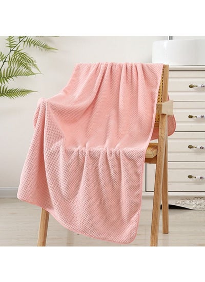 اشتري Pineapple grid thick coral fleece beach large bath towel 70 x 140cm في السعودية