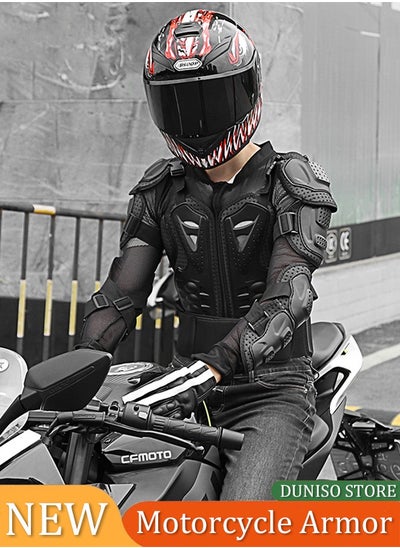 اشتري Motorbike Protective Jacket with Chest Back Spine Armor ,Anti Wrestling Armoured Moto Clothing For ATV Motocross,Mountain Bike,Black,XL في السعودية