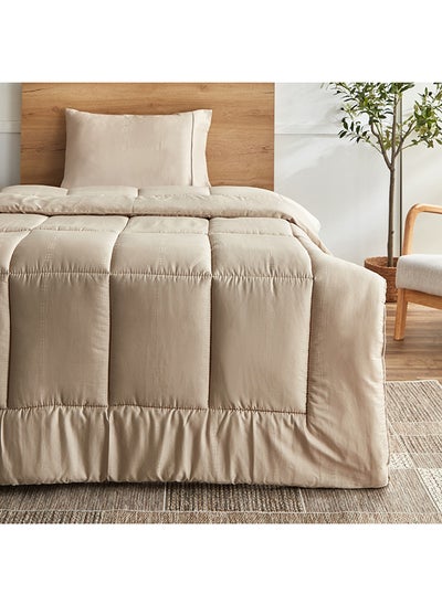 Buy Horten 2-Piece Twin Dobby Satin Comforter Set 220 x 150 cm in UAE