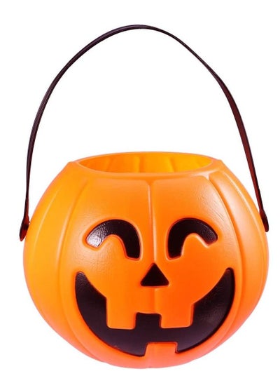Buy Brain Giggles Halloween Pumpkin Large Jack O' Lantern Candy Bucket 17cm Trick or Treat Bucket Halloween Decorations in UAE