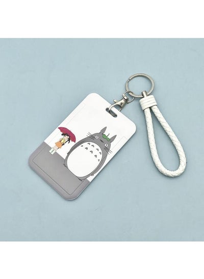 Buy Card Holder with Wrist Strap Totoro and the Mysterious Girl Painting For Keys Keychain Badge Holder Compatible with Credit Card / Student Card / Bus Transportation Card in UAE