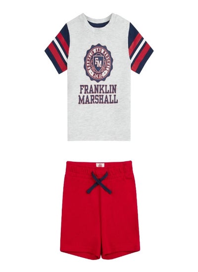 Buy Franklin and Marshall Boys Baby and Toddler Stripe Logo T Shirt and Short Set in Saudi Arabia