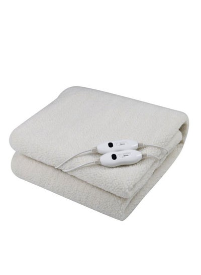 Buy Double Electric Heating Blanket Underblanket TH-160-140 - Fleece Top, 2 Heat Settings, Up to 50°C, Washable Winter Warmer with Remote Control, Soft Wool Fiber, Energy-Efficient, 160x140 cm in UAE