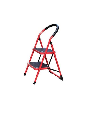 Buy 2 Step Ladder Red with Hand Grip in UAE