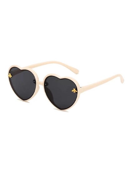 Buy Heart Shaped Children's Sunglasses, Gradient Lenses, Jelly Frame, Boys And Girls' Sunglasses, 2-10 Years Old UV400 Protective Bee Frame, Children's UV Resistant Sunglasses in UAE