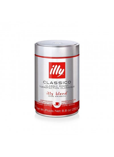 اشتري illy Classico Ground Espresso, Medium Roast, 100 Percent Arabica Coffee Blend, 8.8oz Can, 4 Pack في الامارات