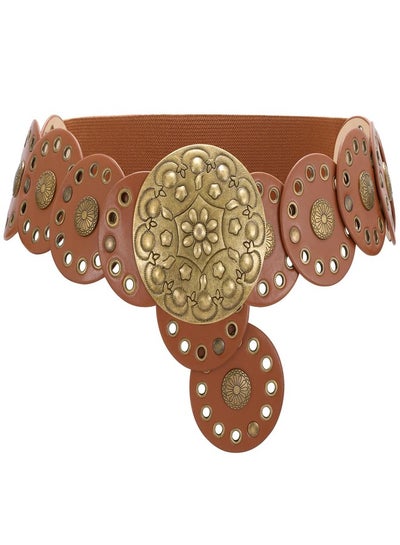 Concho Disc Belt XZQTIVE Western Leather Belt For Women  display picture 3