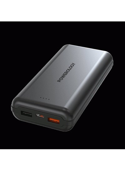 Buy Powerology 20000 mAh Fast Charging Power Bank - Black in UAE