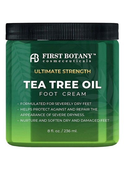 Buy Athletes Foot Cream With Tea Tree Oil Aloe & Spearmint Hydrates Softens & Conditions Dry Cracked Feet Heel And Calluses Helps Soothe Irritated Skin 8 Oz in UAE