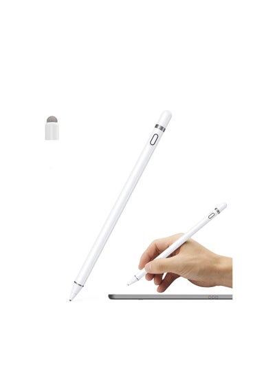 اشتري Active Stylus Pen with Palm Rejection for Precise Writing/Drawing Compatible with Apple iPad White في الامارات