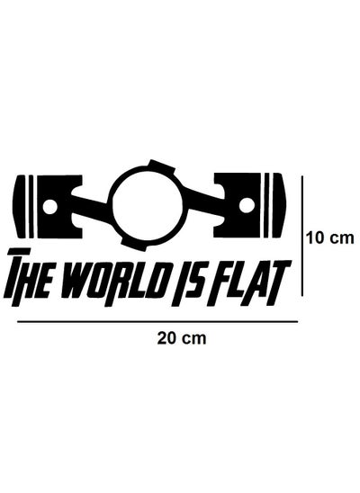 اشتري استيكر The World Is Flat - أسود في مصر