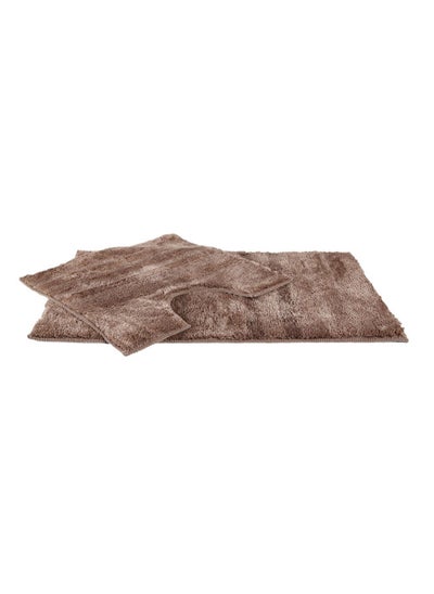 Buy Hawaii 2-piece Bathmat, Dark Taupe - 50x80 cms in UAE