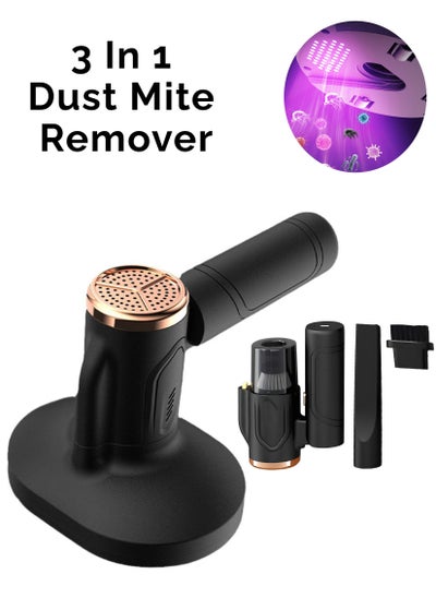 اشتري 3 in 1 Wireless Strong UV Ultraviolet Mite Removal Instrument Electric Portable Anti Dust Handheld Vacuum Cleaning Machine Bacteria Remover With Brush Tip For Home Bed Sofa Car Rechargeable في الامارات