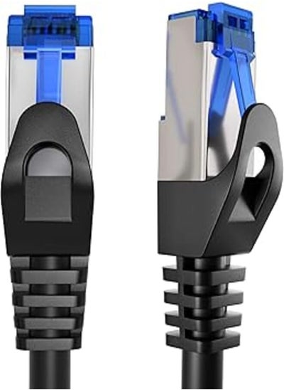 اشتري KabelDirekt 722 3m x5 Ethernet, patch & network cable (transfers gigabit internet speed, ideal for 1Gbps networks/LANs, routers, modems, switches, RJ45 plug ) black/silver في مصر