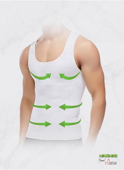 Buy Men's slimming shirt and belt to hide belly and body sagging in Saudi Arabia