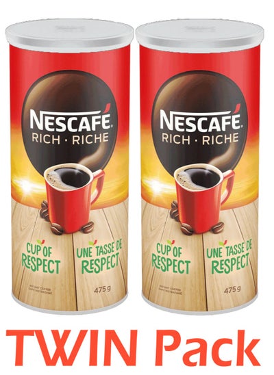 Buy Rich Smooth Double Filter Instant Red Cup Coffee 2 x 475g in UAE