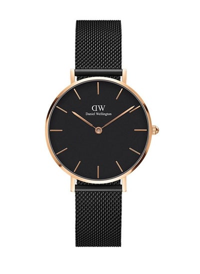 Buy Daniel Wellington petite ashfield for women Petite Sterling watch-32mm DW00100201 Black Stainless Steel Ladies strap in Saudi Arabia