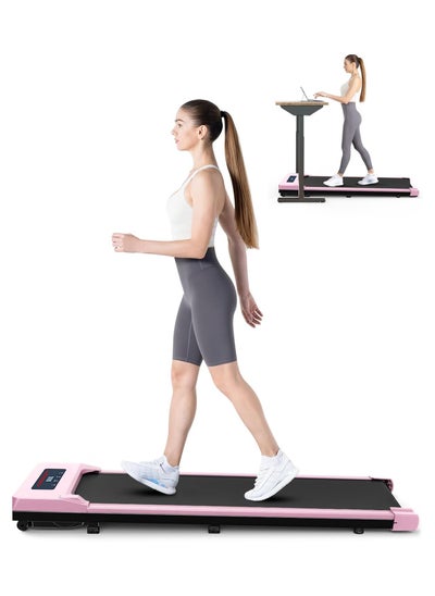 Buy Walking Pad Under Desk Treadmill Walking Pad Treadmills Under Desk for Home Office with Remote Control Portable Treadmill in LED Display Pink in UAE