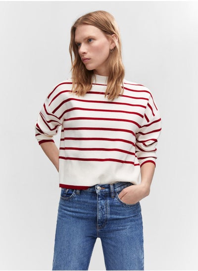 Buy Round Neck Stripe Sweater in UAE