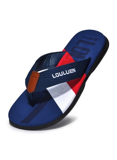 Buy Men's Summer Flip-flops Antiskid Cool Mop Blue in Saudi Arabia