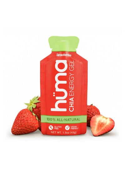 اشتري Huma Chia Energy Gel-Strawberries-9 count x 43g-22gr Carbs,105mg Sodium,100% All Natural,Vegan,Gluten Free,Caffeine Free,No Stomach Problems,Great Taste,Easy Digestion في الامارات