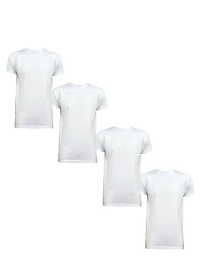 Buy 4- Pieces Crew Neck Comfortable Undershirt For Mens in UAE