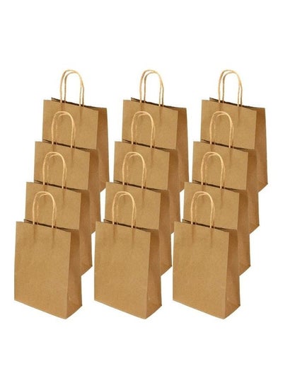 Buy 48-Piece Paper Gift Bag Set Brown in UAE