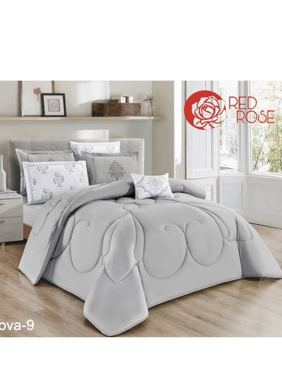 Buy Double-sided comforter set, consisting of 7 pieces, made of microfiber - size 240 x 260 cm in Saudi Arabia