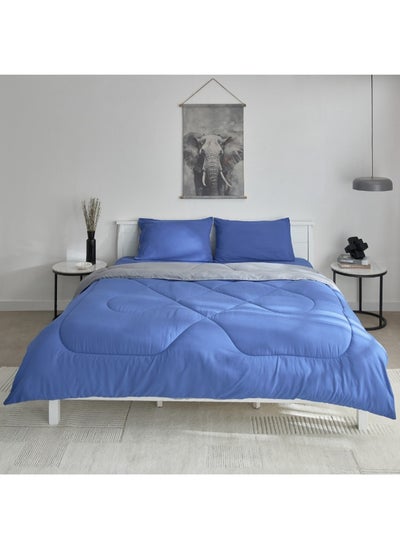 اشتري Derby 3-Piece Reversible Microfiber Queen Comforter Set 230 X 200 Cm في الامارات