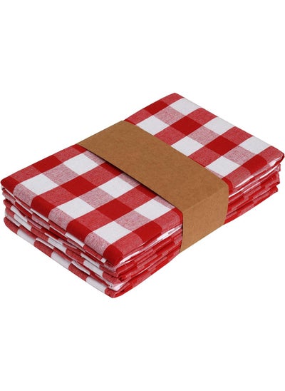 Buy 6 Piece Home Kitchen Plaid Dish Towel Set in UAE