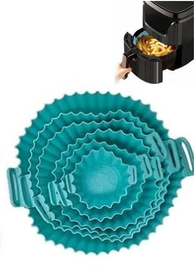 Buy 6 Pieces reusable air fryer liners heat resistant non-stick(multicolor) in Egypt