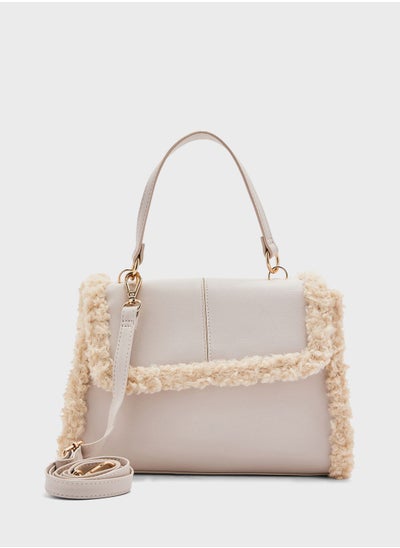 Buy Shearling Detail Satchel Bag in UAE