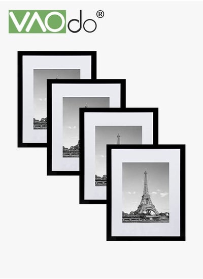 Buy 4PCS Picture Frame Set Suitable For Photos Of 30 * 40CM and Below Black in UAE