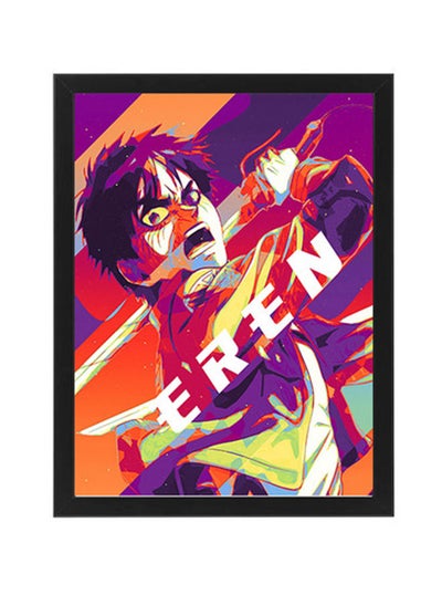 Buy Attack On Titan Eren Yeager Digital Wall Art Poster Frame in Egypt